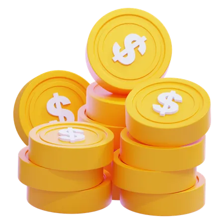 Monedas  3D Icon