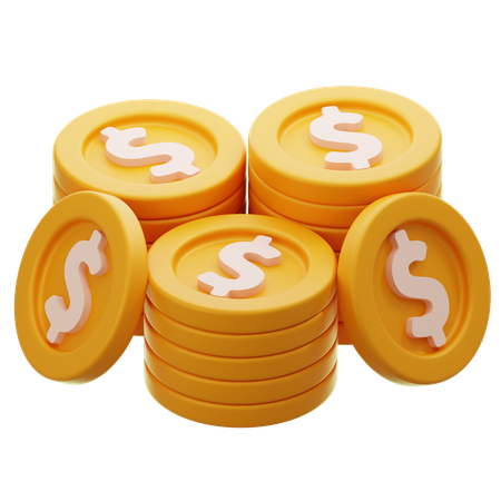 Monedas  3D Icon