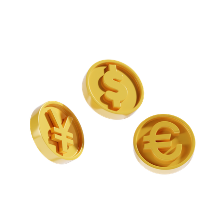 Monedas  3D Icon