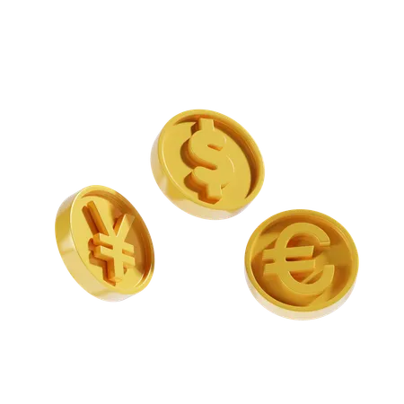 Monedas  3D Icon