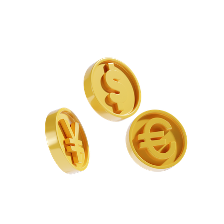 Monedas  3D Icon