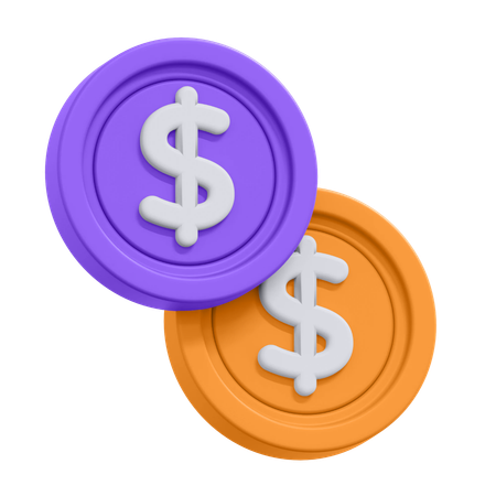 Monedas  3D Icon