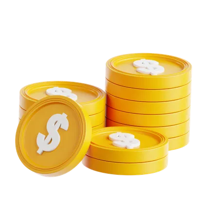 Monedas  3D Icon