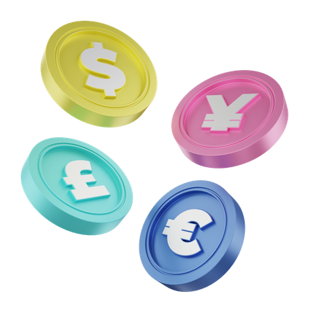 Monedas  3D Icon