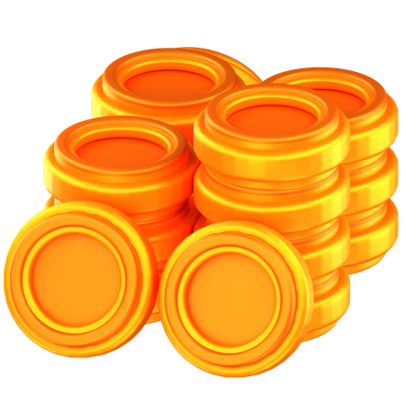 Monedas  3D Icon