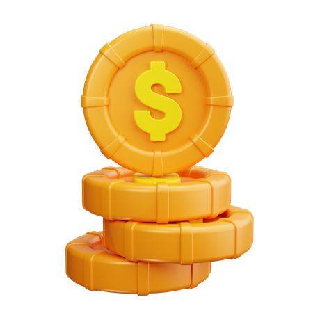 Monedas  3D Icon