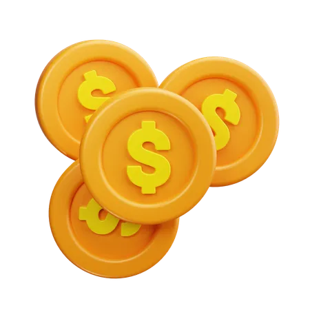 Monedas  3D Icon