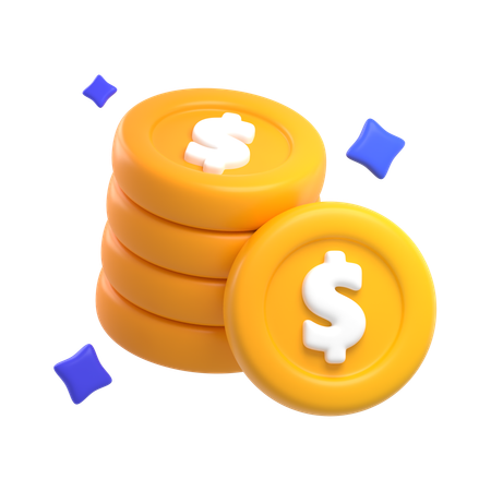 Monedas  3D Icon