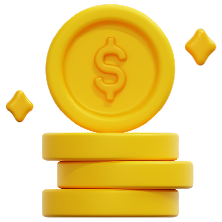 Monedas  3D Icon