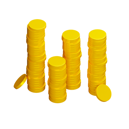 Monedas  3D Illustration