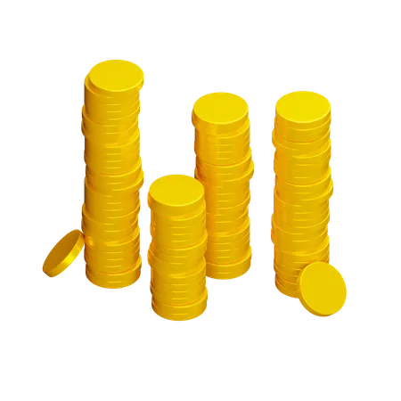Monedas  3D Illustration