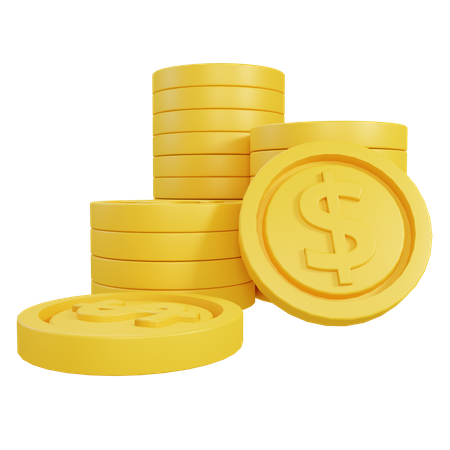 Monedas  3D Icon