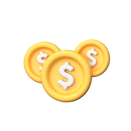 Monedas  3D Icon