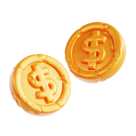 Monedas  3D Icon