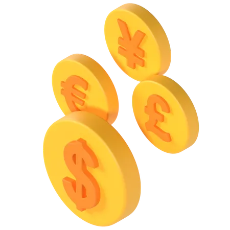 Monedas  3D Illustration