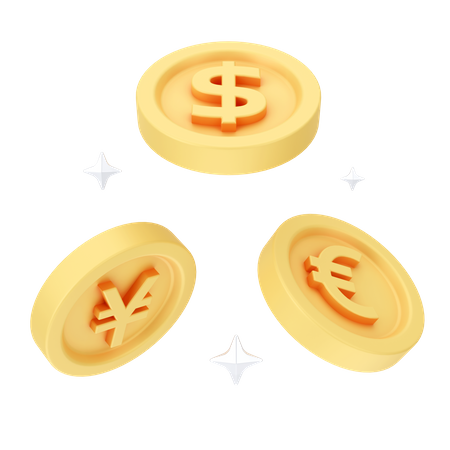 Monedas  3D Icon