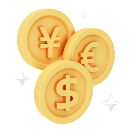 Monedas  3D Icon