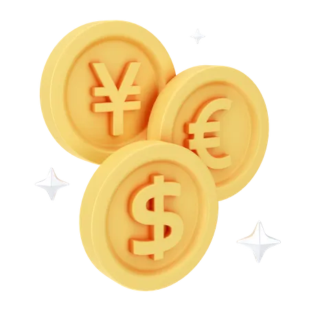 Monedas  3D Icon