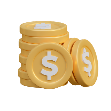 Monedas  3D Icon