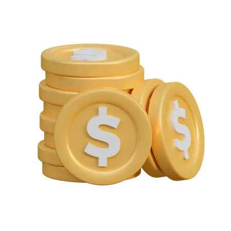 Monedas  3D Icon