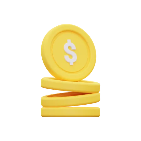 Monedas  3D Icon