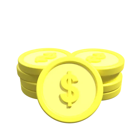 Monedas  3D Icon