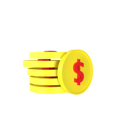 Monedas  3D Icon