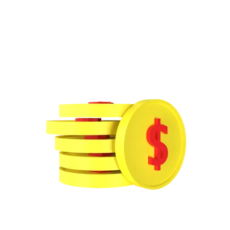 Monedas  3D Icon