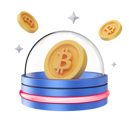 Monedas de bitcoin  3D Illustration