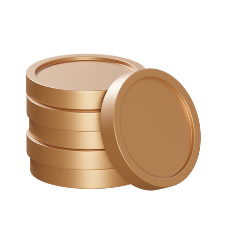 Monedas de bronce  3D Icon