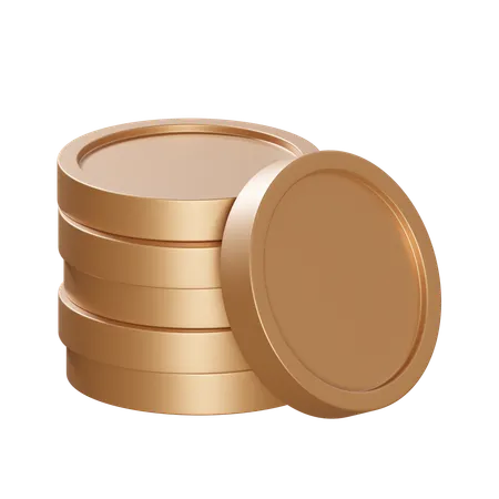 Monedas de bronce  3D Icon