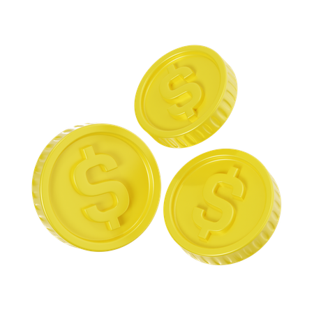 Monedas de un dolar  3D Icon