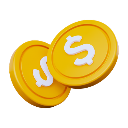 Monedas de un dolar  3D Icon