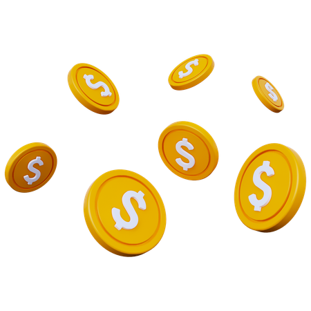 Monedas de un dolar  3D Icon