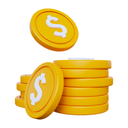 Monedas de un dolar  3D Icon