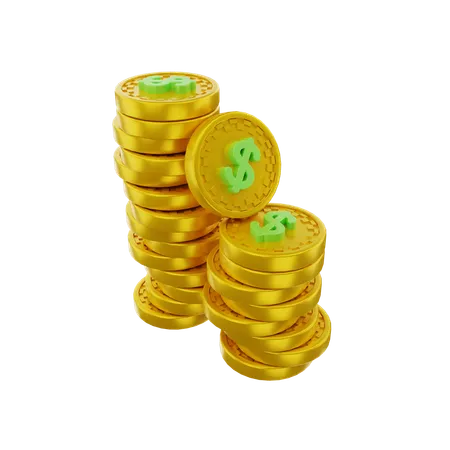 Monedas de un dolar  3D Icon