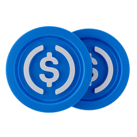 Monedas de un dolar  3D Icon