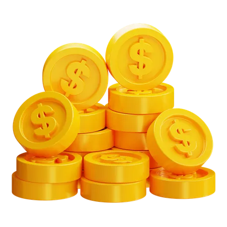 Monedas de un dolar  3D Icon