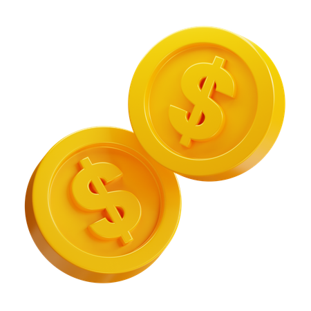 Monedas de un dolar  3D Icon