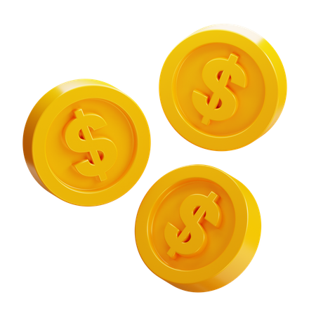 Monedas de un dolar  3D Icon