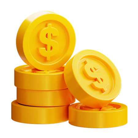 Monedas de un dolar  3D Icon