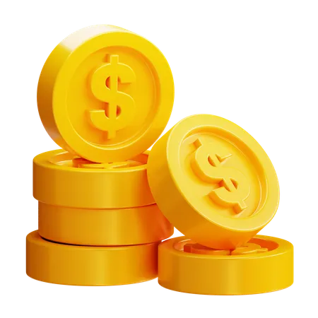 Monedas de un dolar  3D Icon