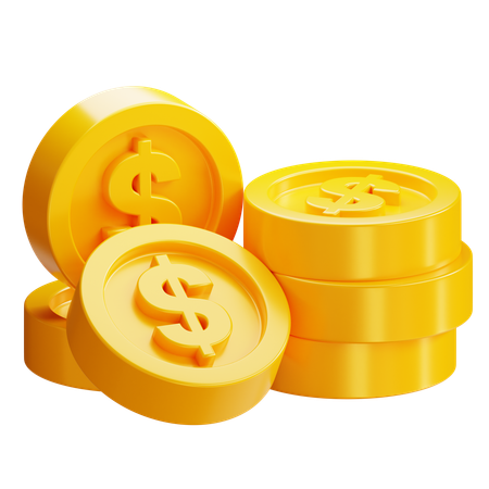 Monedas de un dolar  3D Icon