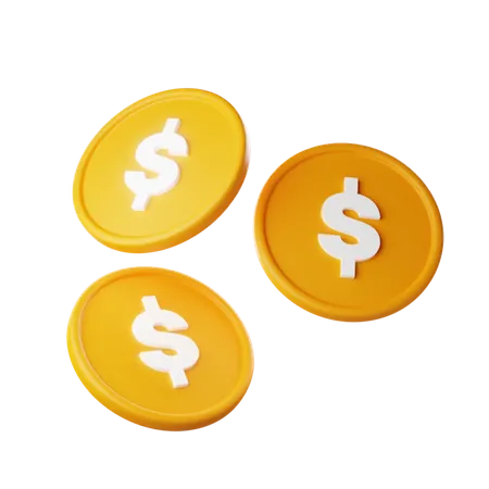 Monedas de un dolar  3D Icon