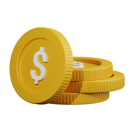 Monedas de un dolar  3D Icon