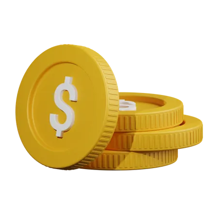 Monedas de un dolar  3D Icon