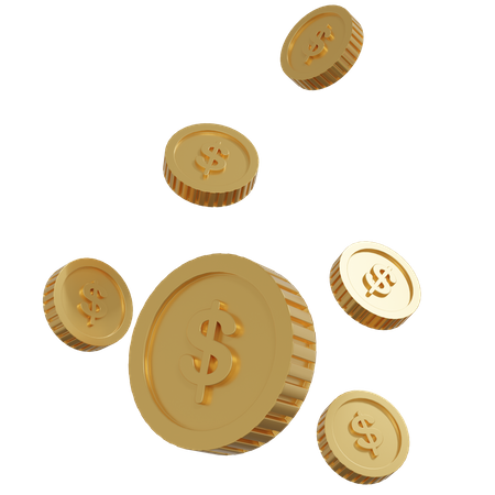 Monedas de un dolar  3D Icon