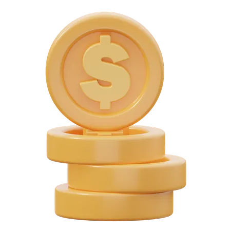 Monedas de un dolar  3D Icon