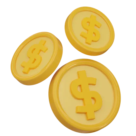 Monedas de un dolar  3D Icon