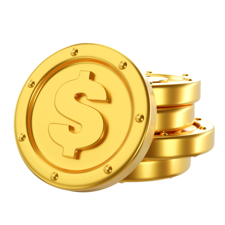 Monedas de un dolar  3D Icon